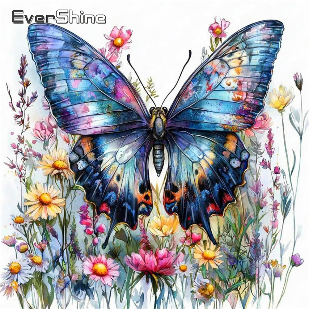 Embroidery Design Patterns Flowers - Kit de Broderie Evershine Papillon Animal