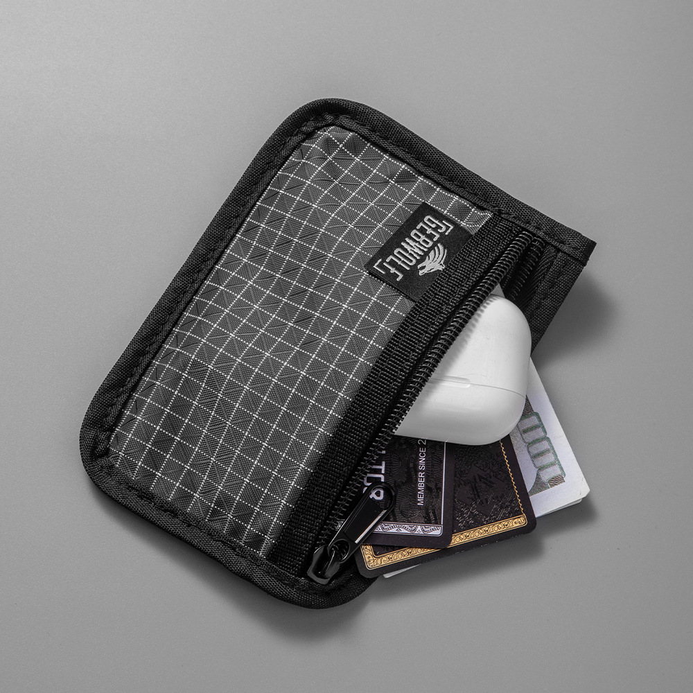 Embroidery Wallet - Pochette Organisateur Ultra-légère avec Fermeture Éclair,