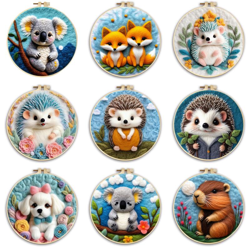 Embroidery Service - Peinture de feutrage de laine avec