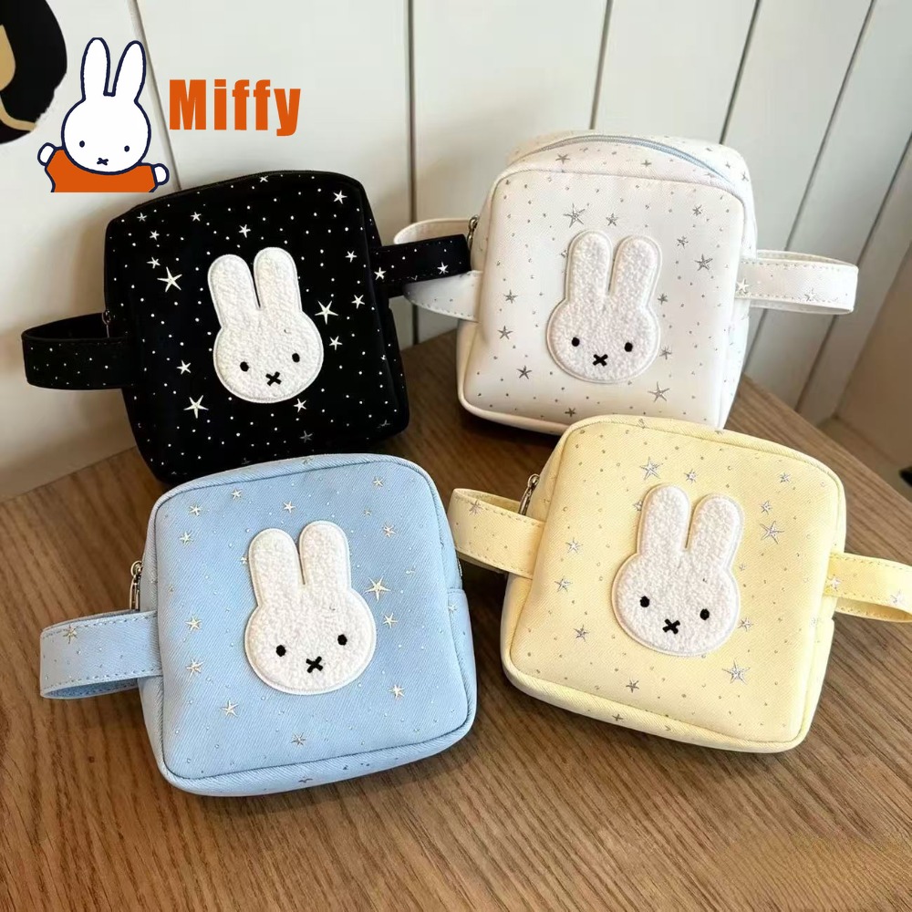 Embroidery Wallet - Pochette de rangement compacte Kawaii Miffy