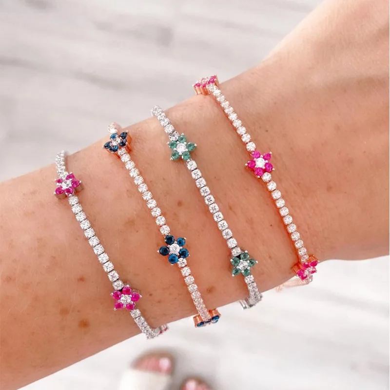 Embroidery Daisy Flower - Bracelet de luxe en chaîne de