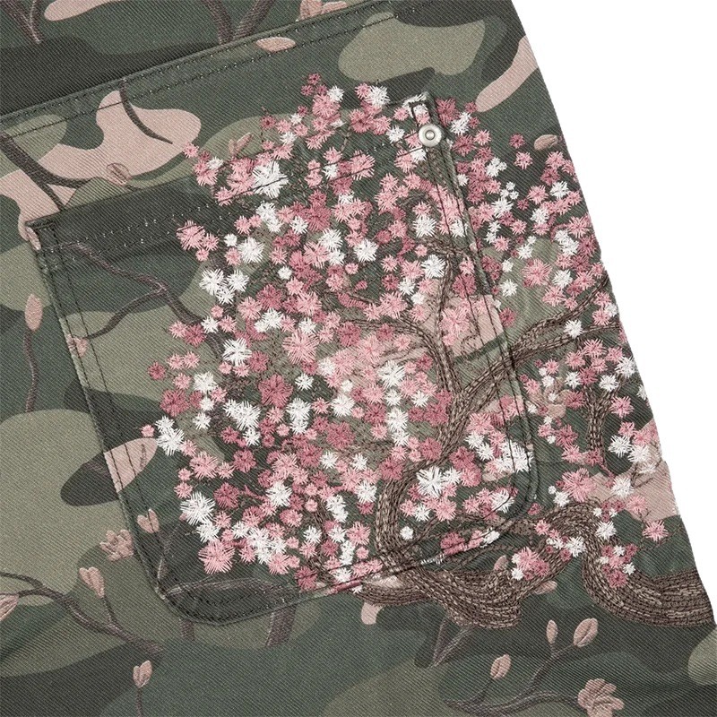 Jeans pour hommes Y2K avec bro - Embroidery Jeans Sakura avis et prix