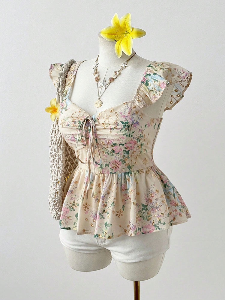 Nouveau haut gilet brodé flora - Embroidery Vest avis et prix