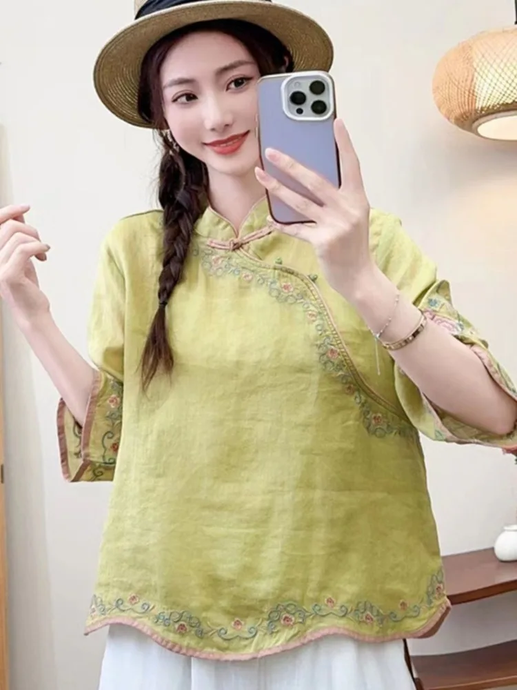 yesWomen's Summer Chinese Styl - Embroidery Topi avis et prix