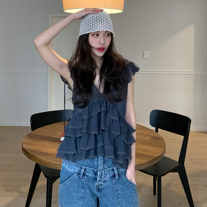 Nimo Home Ins Style V-Neck Sle - Embroidery Topi avis et prix