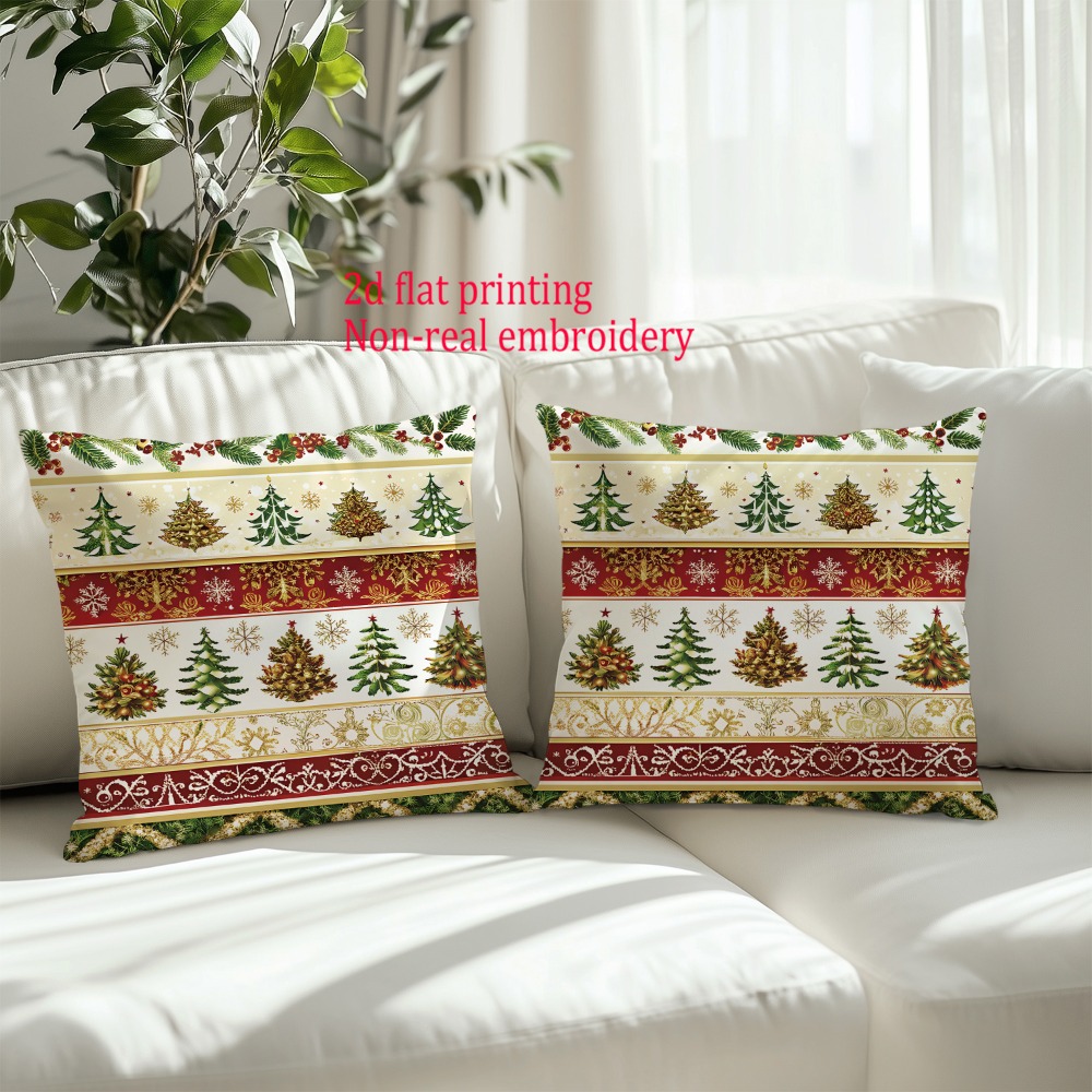 2 pièces, housses de coussin p - Embroidery Xmas Tree avis et prix