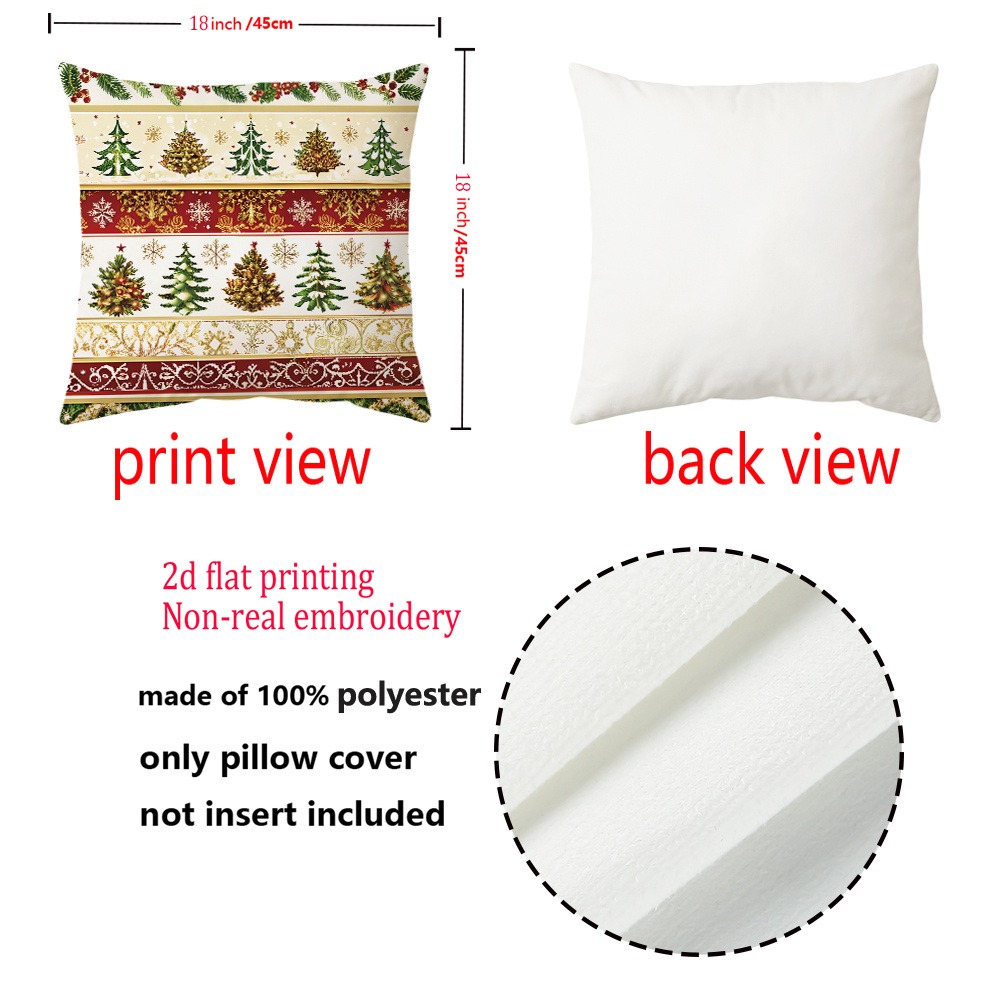 2 pièces, housses de coussin p - Embroidery Xmas Tree avis et prix
