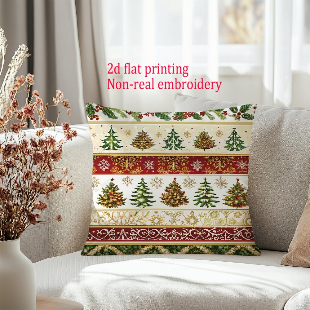 2 pièces, housses de coussin p - Embroidery Xmas Tree avis et prix