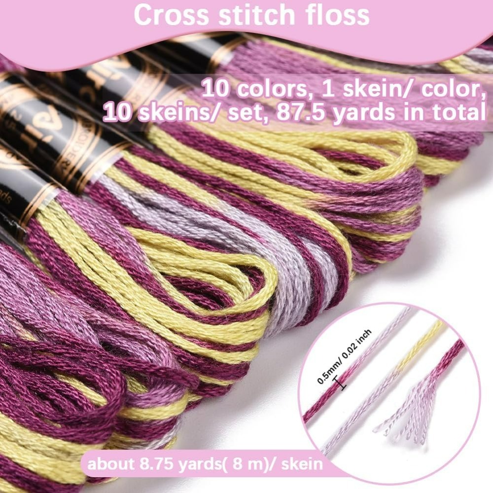 Fil à broder panaché violet, 6 - Embroidery Bracelet avis et prix