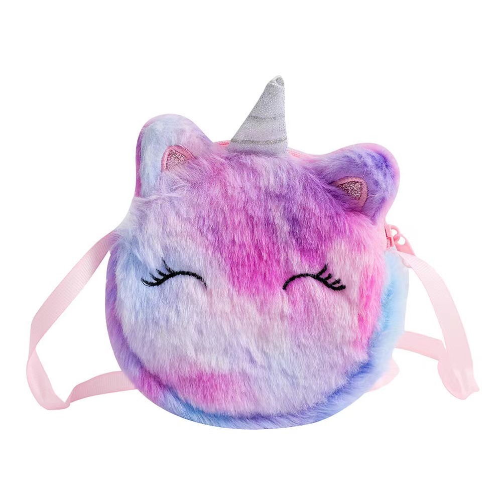 Sac à bandoulière en peluche p - Embroidery Unicorn avis et prix