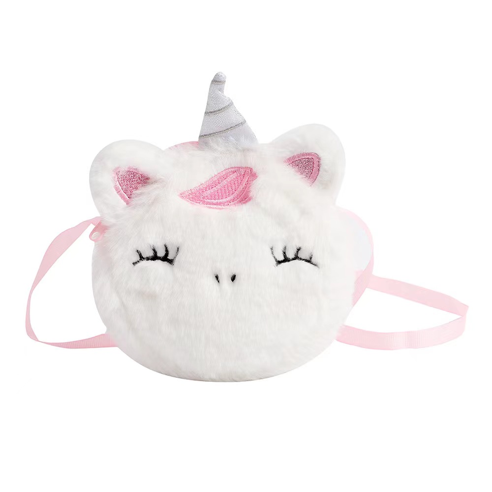 Sac à bandoulière en peluche p - Embroidery Unicorn avis et prix