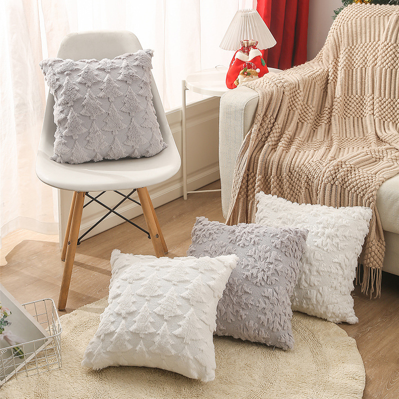 Housse de coussin brodée de fl - Embroidery Xmas Tree avis et prix