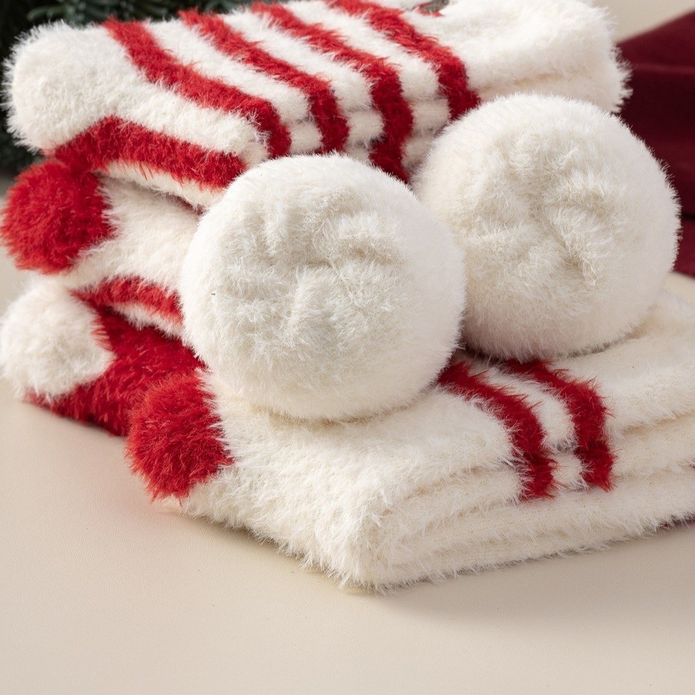 Chaussettes thermiques épaisse - Embroidery Xmas Tree avis et prix