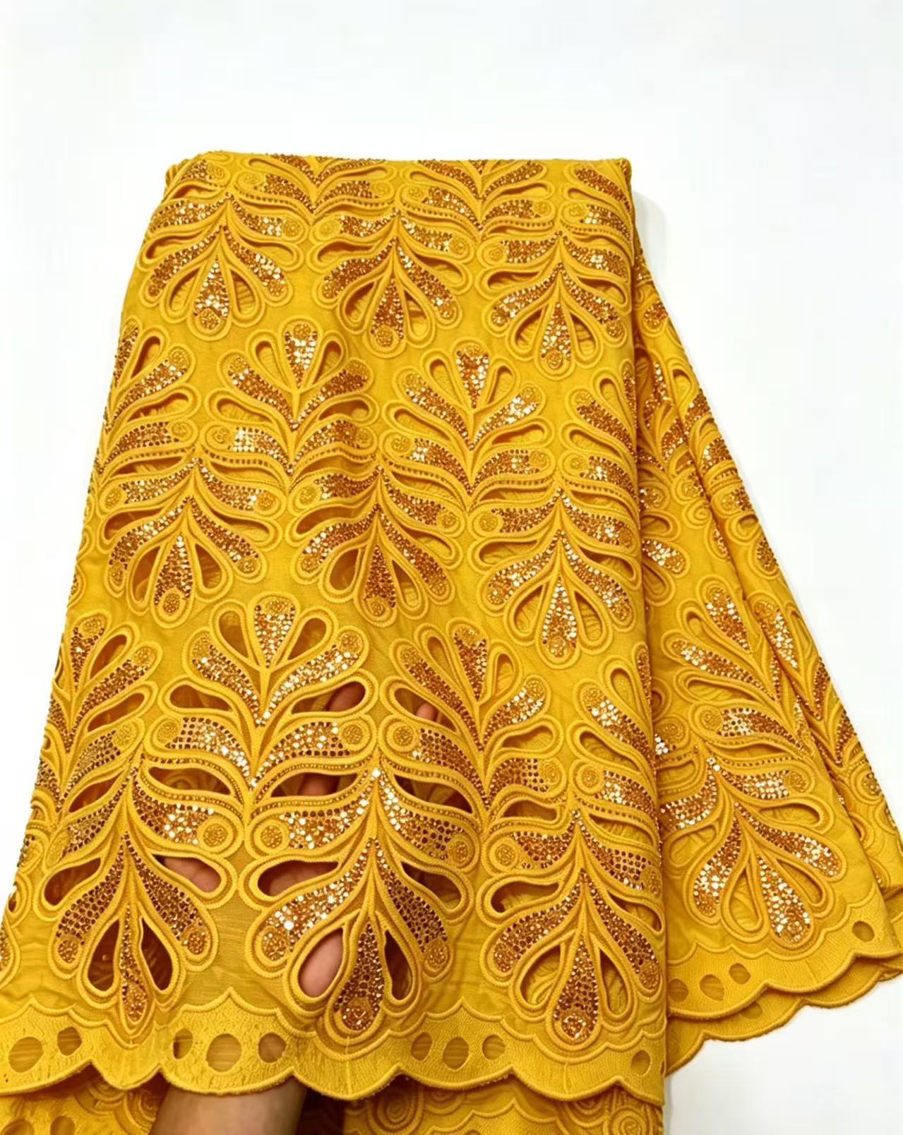 Tissu en dentelle guipure brod - Embroidery Jersey avis et prix