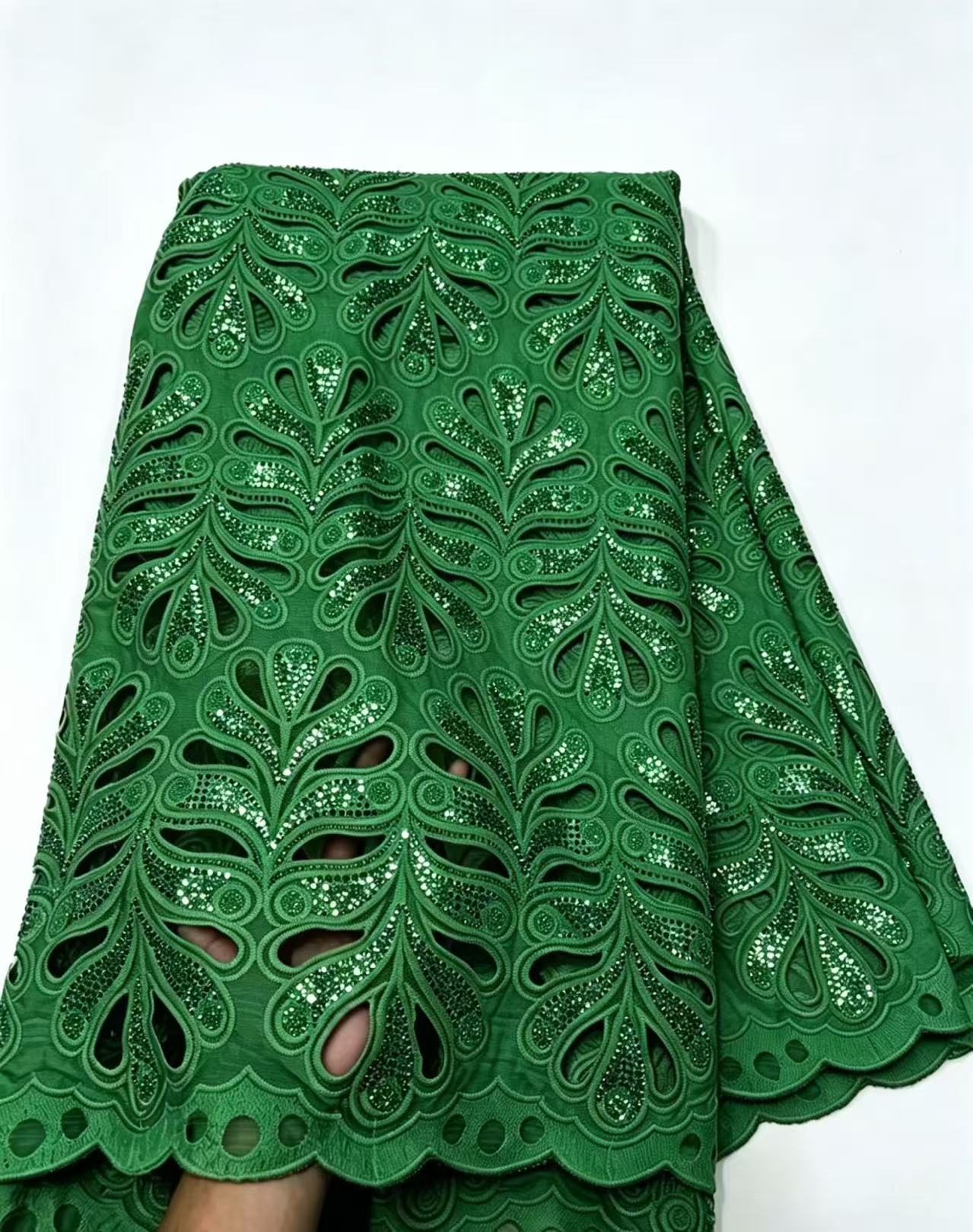 Tissu en dentelle guipure brod - Embroidery Jersey avis et prix