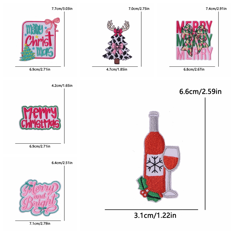 Patchs brodés de Noël/lettres, - Embroidery Xmas avis et prix