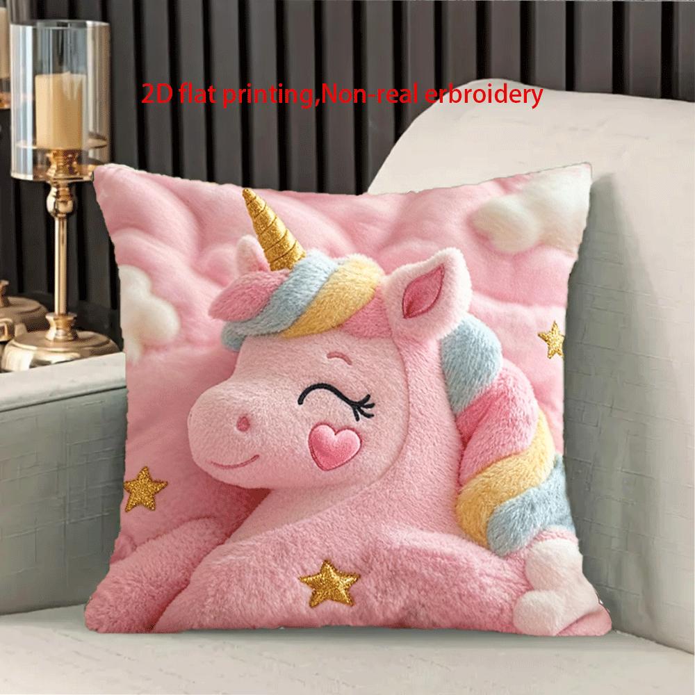 VIKAMA Housse de coussin en br - Embroidery Unicorn avis et prix