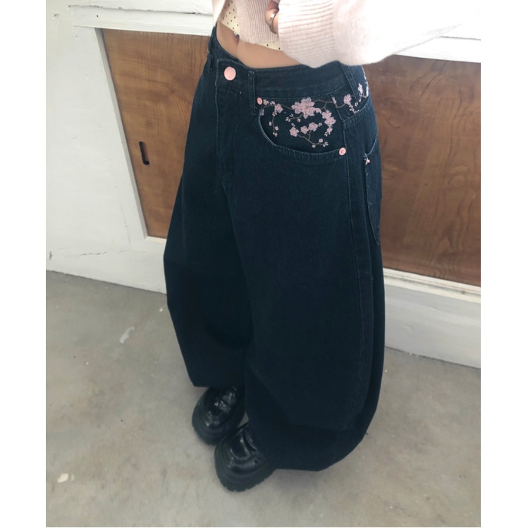 Printemps 2026 Jeans à taille  - Embroidery Jeans Sakura avis et prix