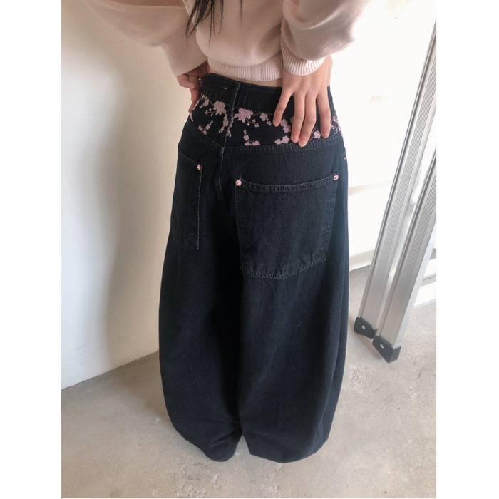 Printemps 2026 Jeans à taille  - Embroidery Jeans Sakura avis et prix