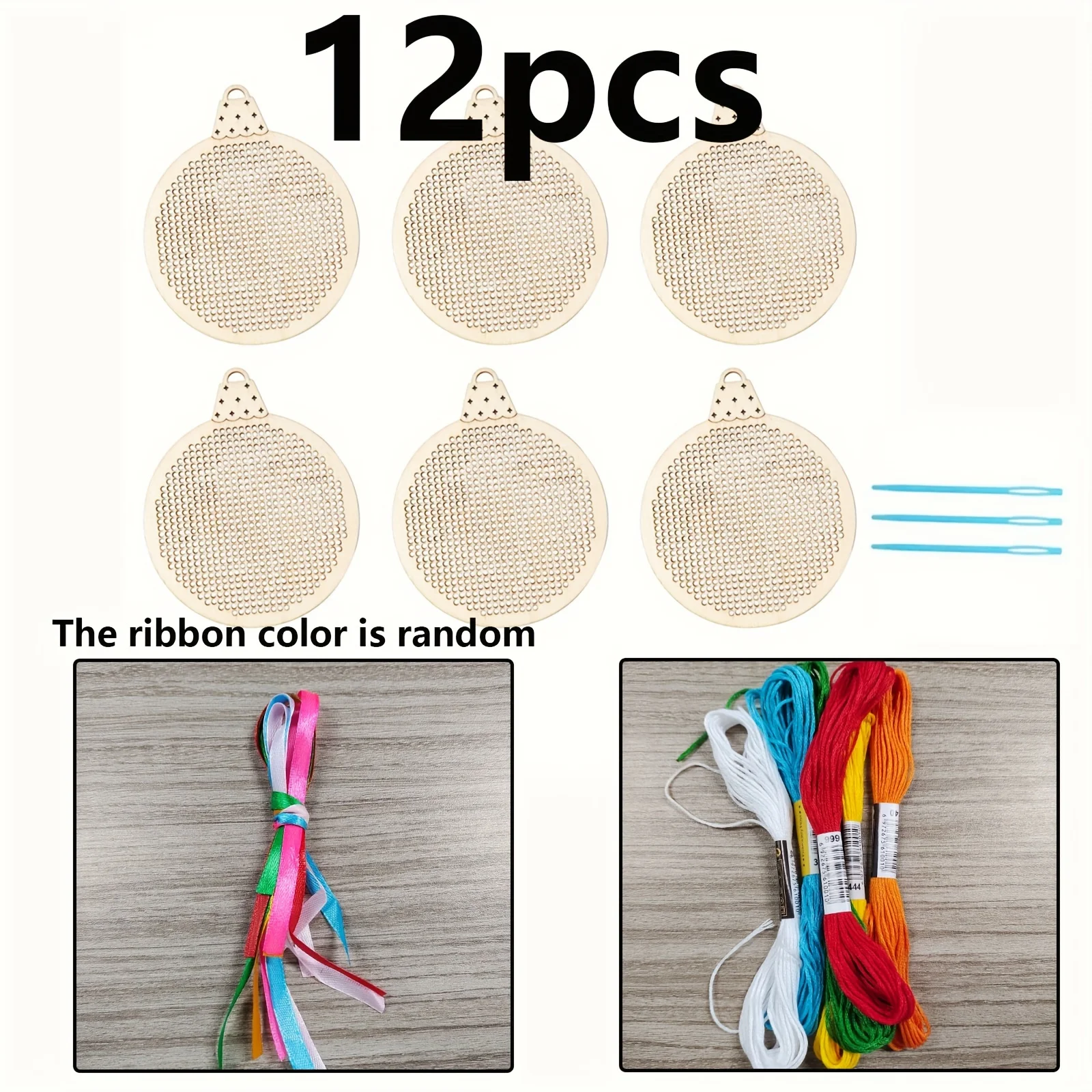12 pièces de pendentifs en boi - Embroidery Xmas Tree avis et prix