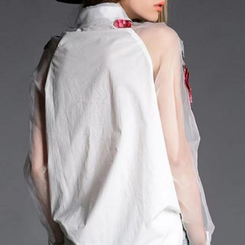 Femmes mode broderie florale e - Embroidery Jersey avis et prix