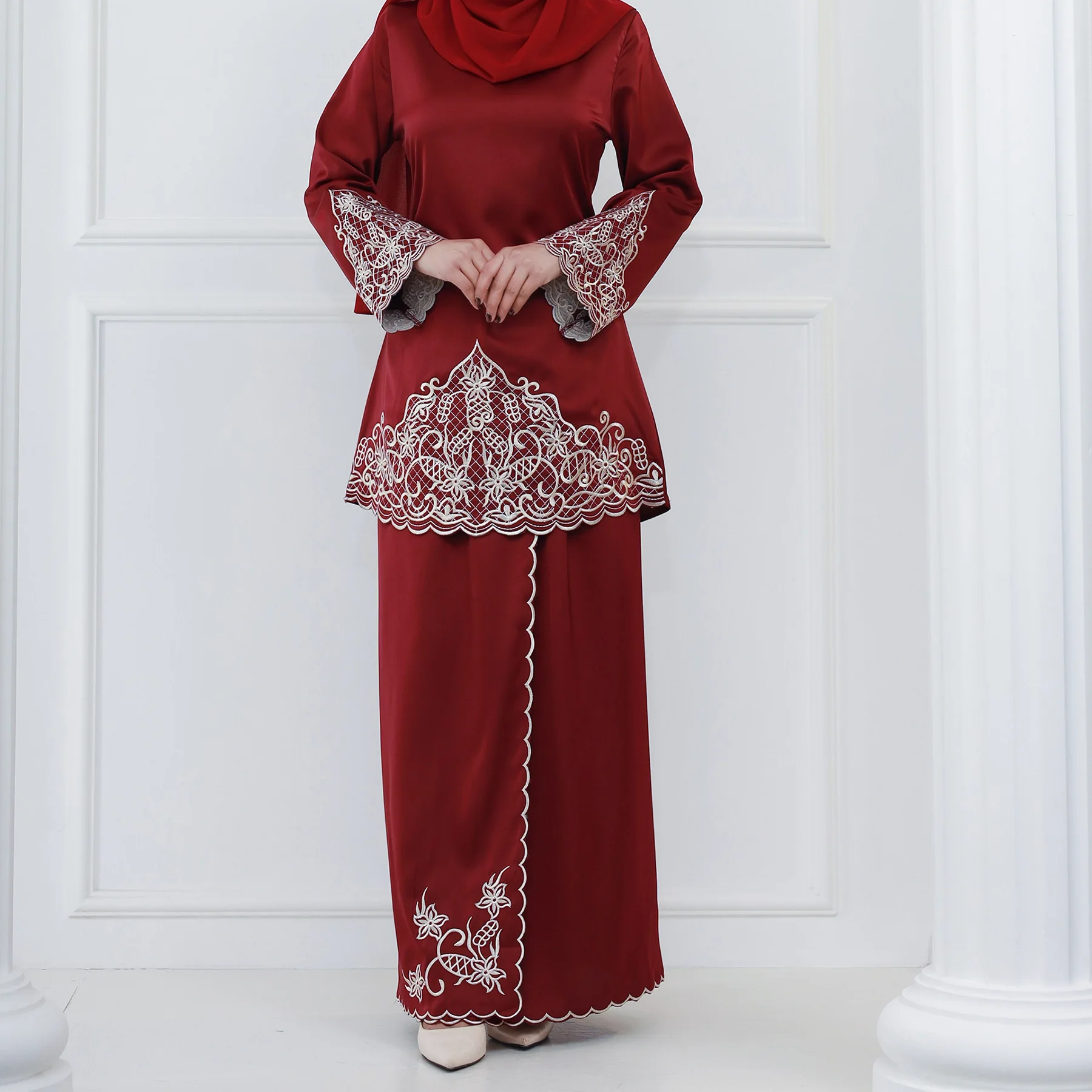 Ensembles de mode musulmane po - Embroidery Baju avis et prix