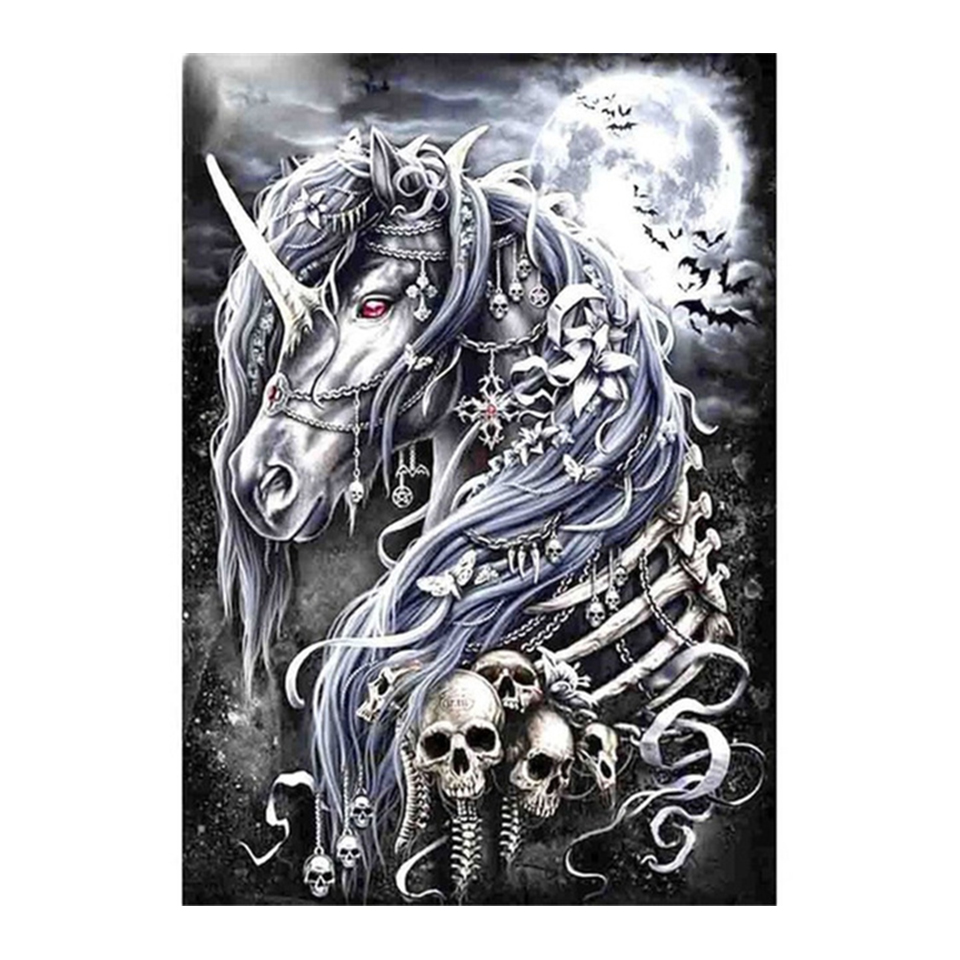 Peinture diamant thème crâne,  - Embroidery Unicorn avis et prix
