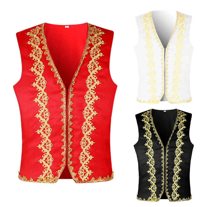 Gilet baroque brodé d'or médié - Embroidery Vest avis et prix