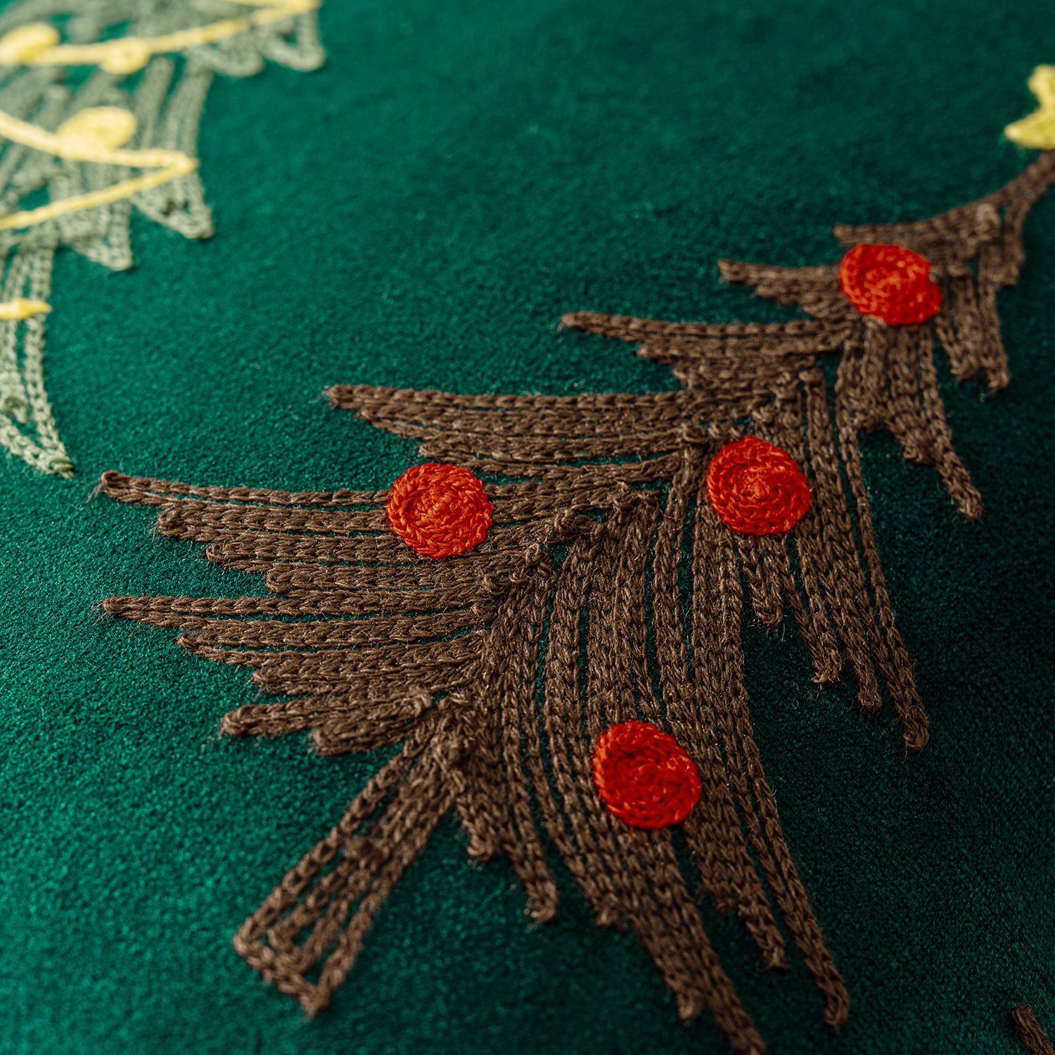 Housse de coussin brodée, 1 pi - Embroidery Xmas Tree avis et prix