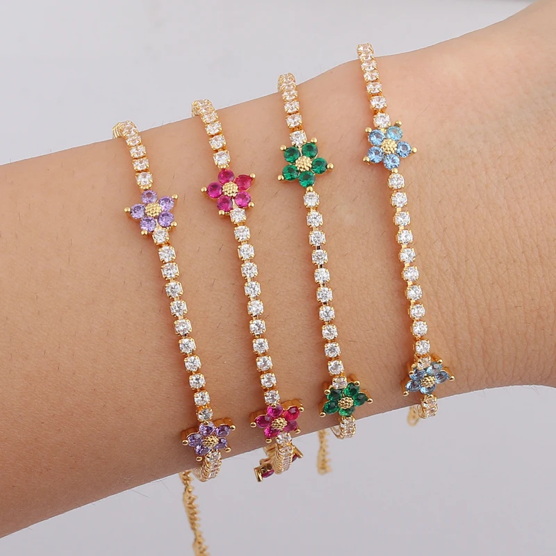 Bracelet de luxe en chaîne de  - Embroidery Daisy Flower avis et prix