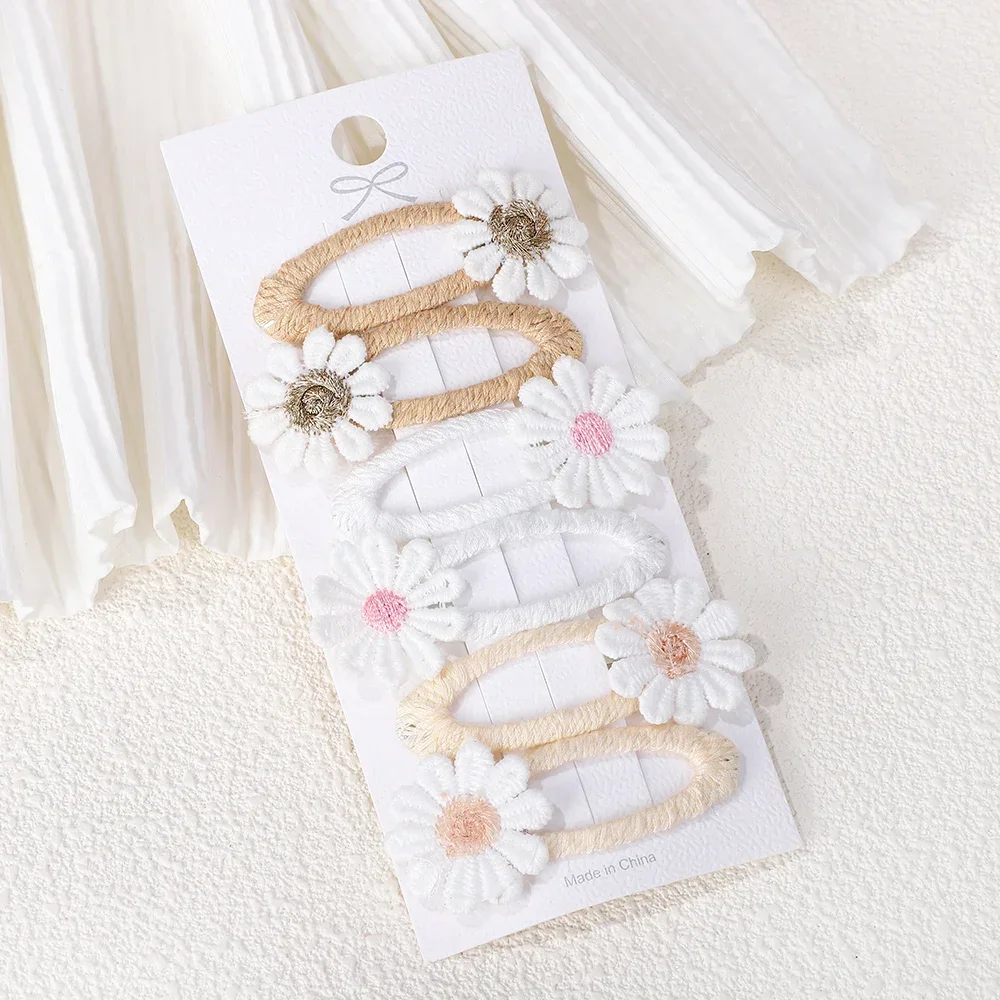 Pinces à cheveux en forme de m - Embroidery Daisy Flower avis et prix