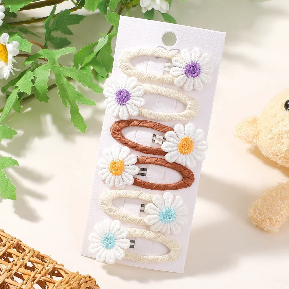 Pinces à cheveux en forme de m - Embroidery Daisy Flower avis et prix
