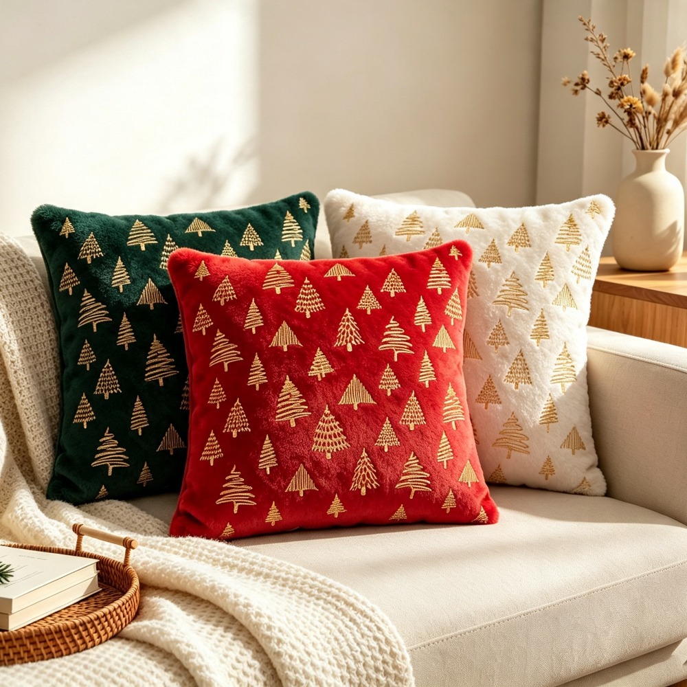 Housse de coussin de Noël brod - Embroidery Xmas Tree avis et prix