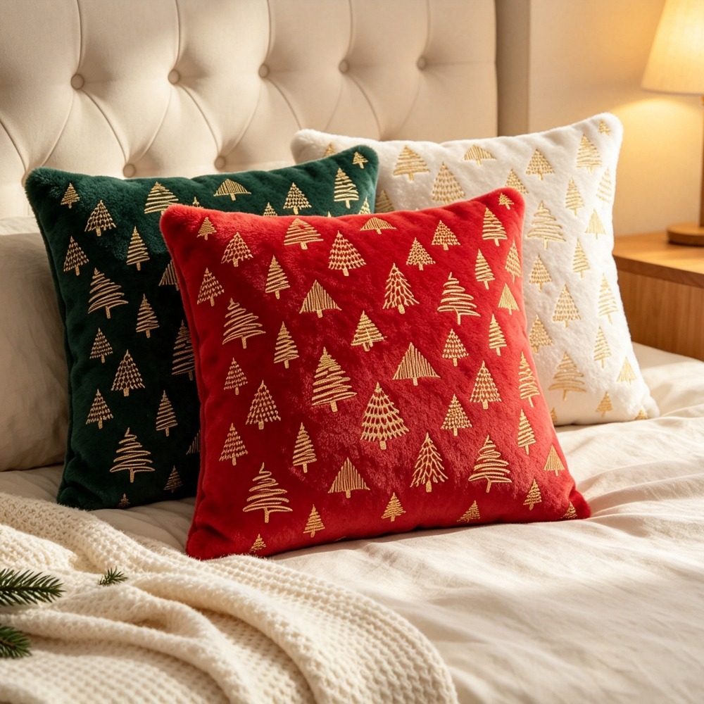 Housse de coussin de Noël brod - Embroidery Xmas Tree avis et prix