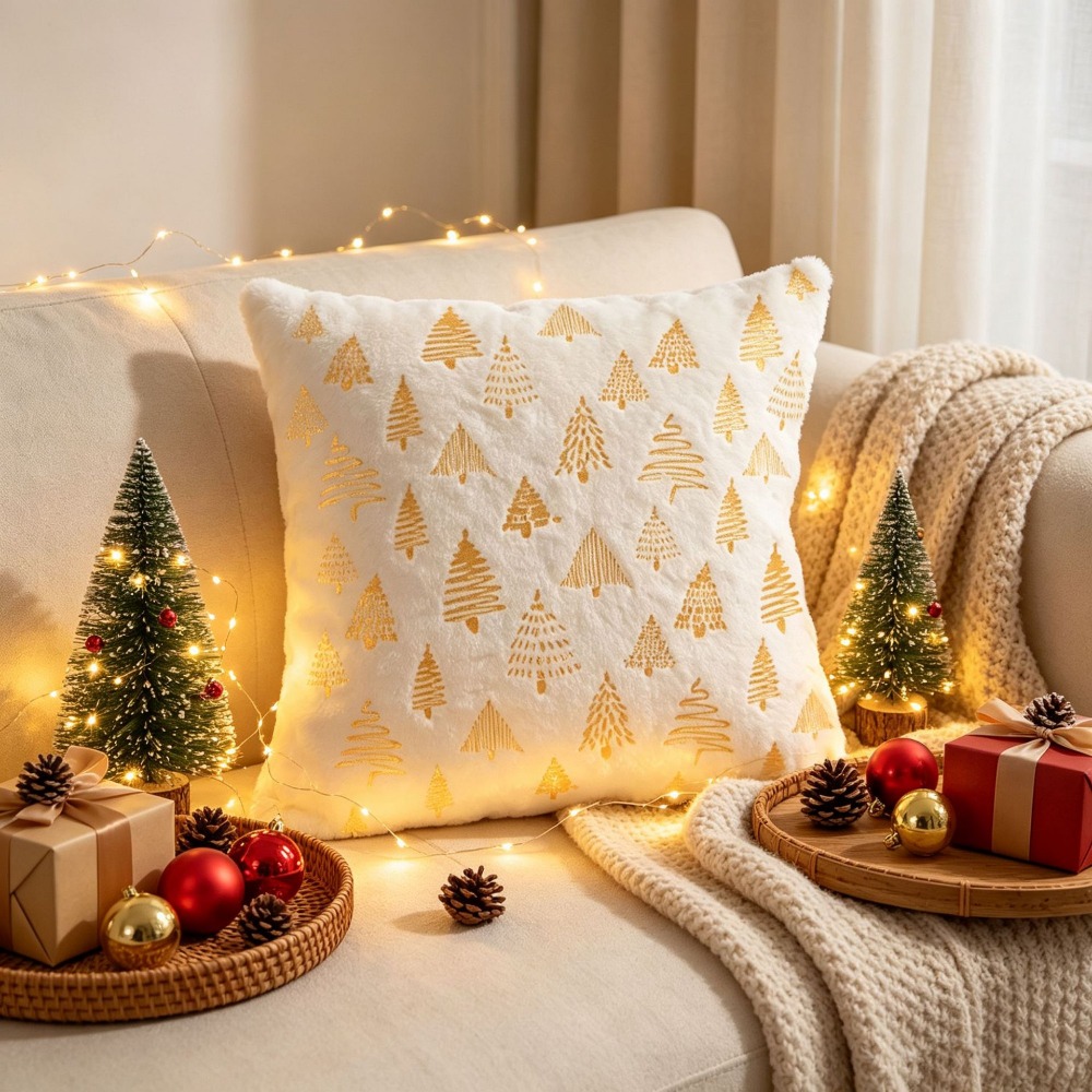 Housse de coussin de Noël brod - Embroidery Xmas Tree avis et prix
