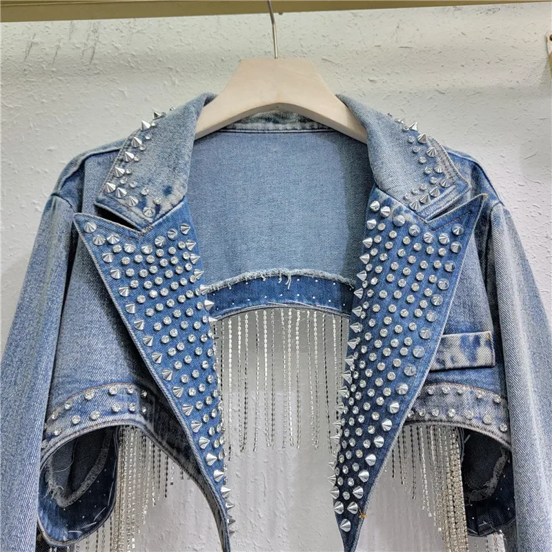 Strass perlé glands Rivets ves - Embroidery Jeans Sakura avis et prix