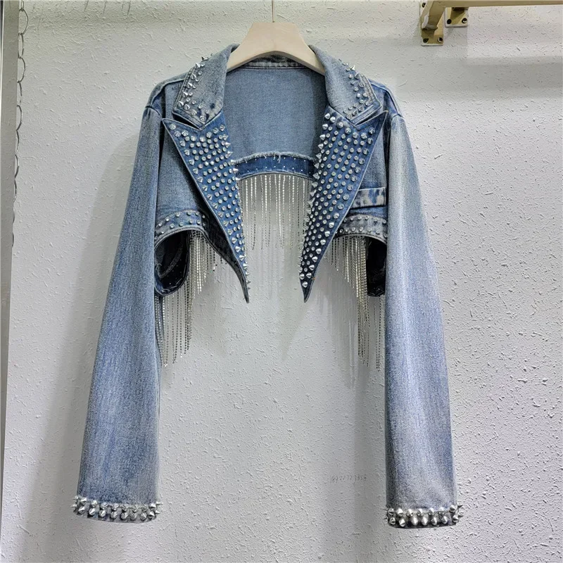 Strass perlé glands Rivets ves - Embroidery Jeans Sakura avis et prix