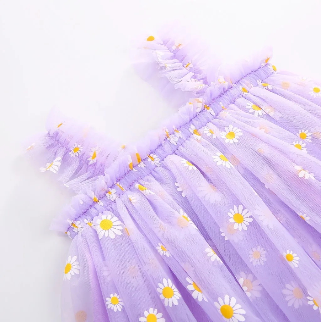 Robe en tulle pour bébés fille - Embroidery Daisy Flower avis et prix