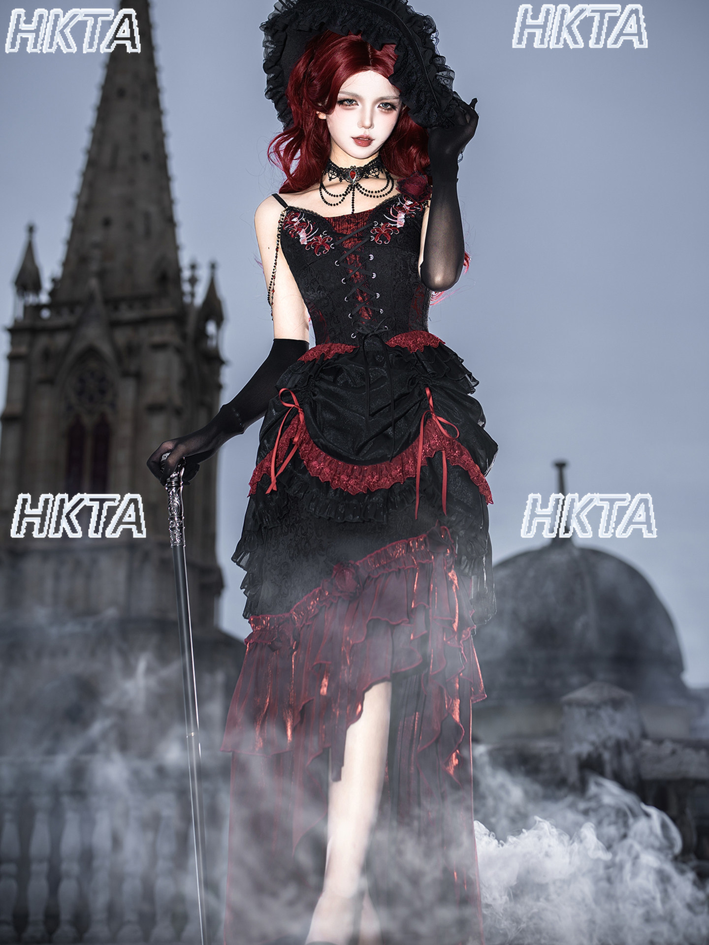 Ensemble Robe Rouge Élégante V - Embroidery Vest avis et prix